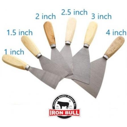 IRON BULL 3 PAINT SCRAPERS + HANDLE