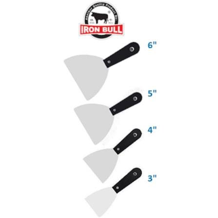 IRON BULL 6 CHROME STEEL SCRAPERS