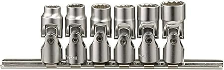 Genius Tools 6 Piece 14 Drive SAE Universal Hand Socket Set (12Point) CRV Steel US206S