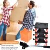 Furniture Movers with 4 Wheels 9 Set Furniture Lifter Tool Furniture Dolly Appliance Roller Sliders for Sofa Fridge Cabinet 360° Rotatable(Black)