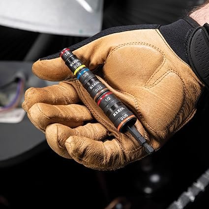 Klein Tools 32933 Klein Tools 32933 Impact Driver SAE 7in1 Impact Rated Socket Set 3 Flip Sockets with 6 Hex Driver Sizes and 14Inch Bit Holder 5Inch Shaft