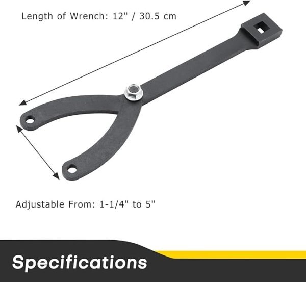 Variable Pin Spanner Wrench | 15PCS Adjustable Cylinder Spanner Wrench Set12 Drive Ratchet Fan Clutch Pully Holder Wrench Tool Kit for Cars Motorcycles