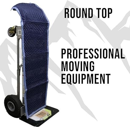 BoxerTool Quilted Hand Truck Cover 52 cm x 17 cm Round Top Appliance Dolly Cover Moving Pad Woven CottonPolyester Hand Truck Pad Quilted Furniture Pad for Moving