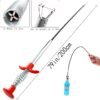 Drain Snake Drain Clog Remover Gutter Cleaning Tools Drain Cleaner for Toilet Sewer Shower Kitchen Bathroom Tub Clogged Drains Opener Cleaning Tool Flexible Grabber Claw Pick Up Reacher (79 cm)