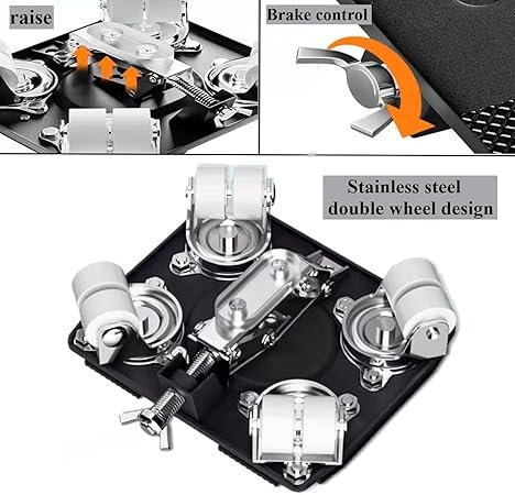 Heavy Duty Furniture Dolly Set with Wheels 4 Pack Moving Sliders with Lift Tool 2800 lbs Capacity for Moving Sofa Table Fridge Cabinet Piano