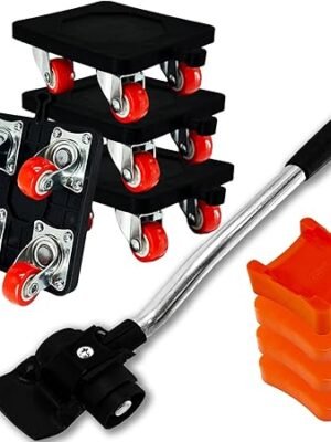 Furniture Movers with Wheels 9 Set Furniture Lifter Tool 360° Rotation Wheels Furniture Dolly 680 Lbs Capacity Furniture Lifters for Heavy Furniture Refrigerator Sofa Cabinet Black