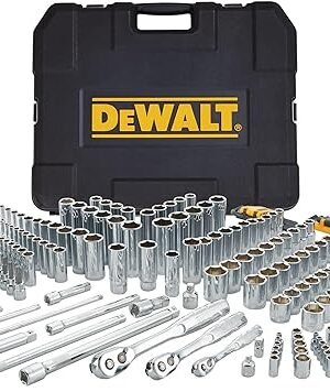 DEWALT Mechanics Tool Set SAE and Metric 12 14 38 Drive Sizes 192Piece (DWMT75049)